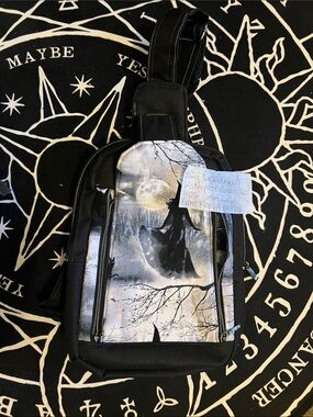 Handmade Witch and Moon Sling Purse